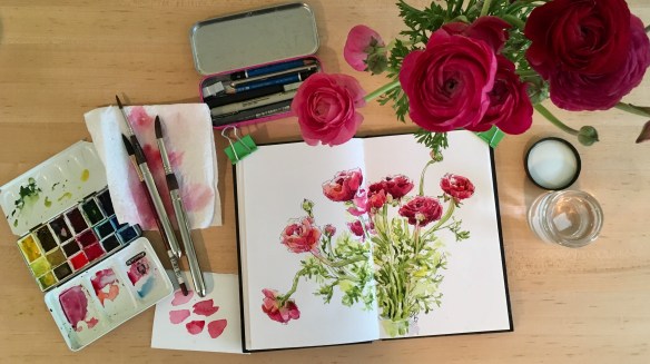 Ranunculus / Watercolor
